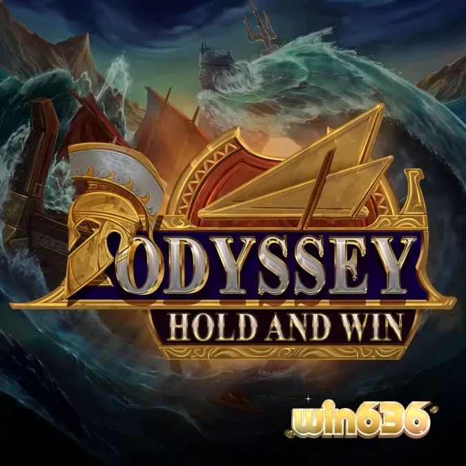 Interface do jogo Odyssey Hold and Win com temática de mitologia grega